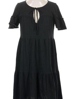 J.Crew Black Tie-Front Peplum Dress Women’s Size Small